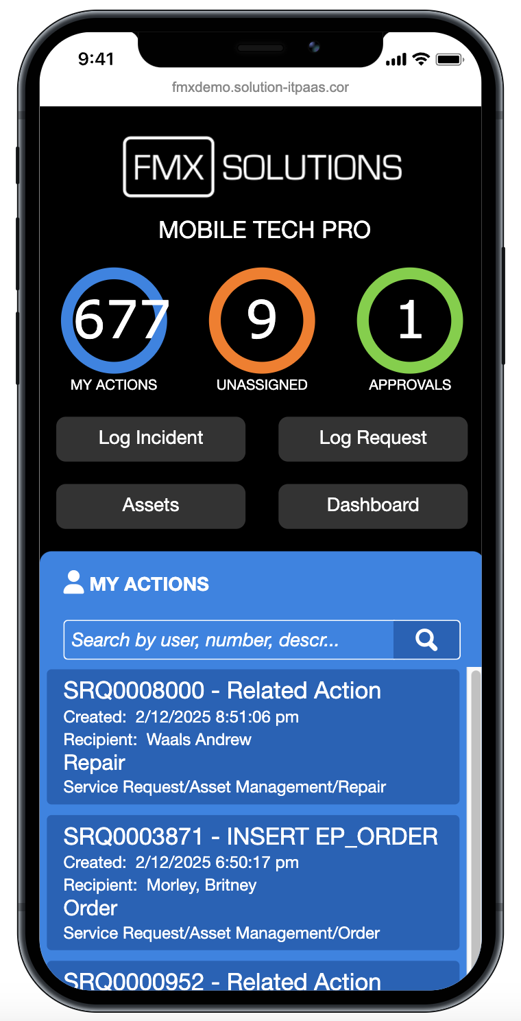 FMX EasyVista Mobile Tech App FMX EasyVista Mobile Tech App